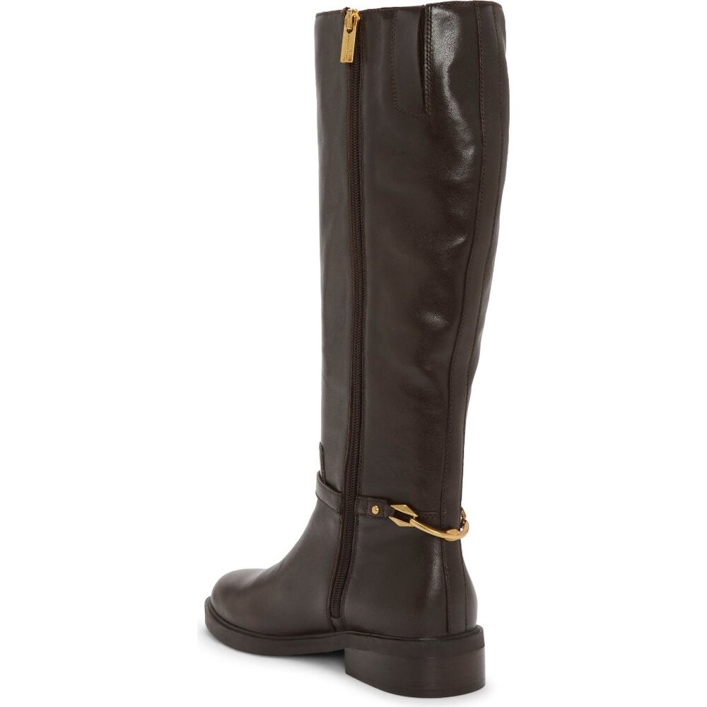 🆕 VINCE CAMUTO Adria 2 Tall Knee High Riding Boot 9 Wide Calf Brown - Picture 4 of 16